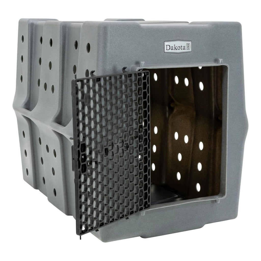 Dakota 283 Canine Rough and Tough Economy Dog Crate w/ Removable Two-Way Door - Heavy Duty Outdoor Kennel for Medium Breed Dogs (Coyote Granite, Intermediate)