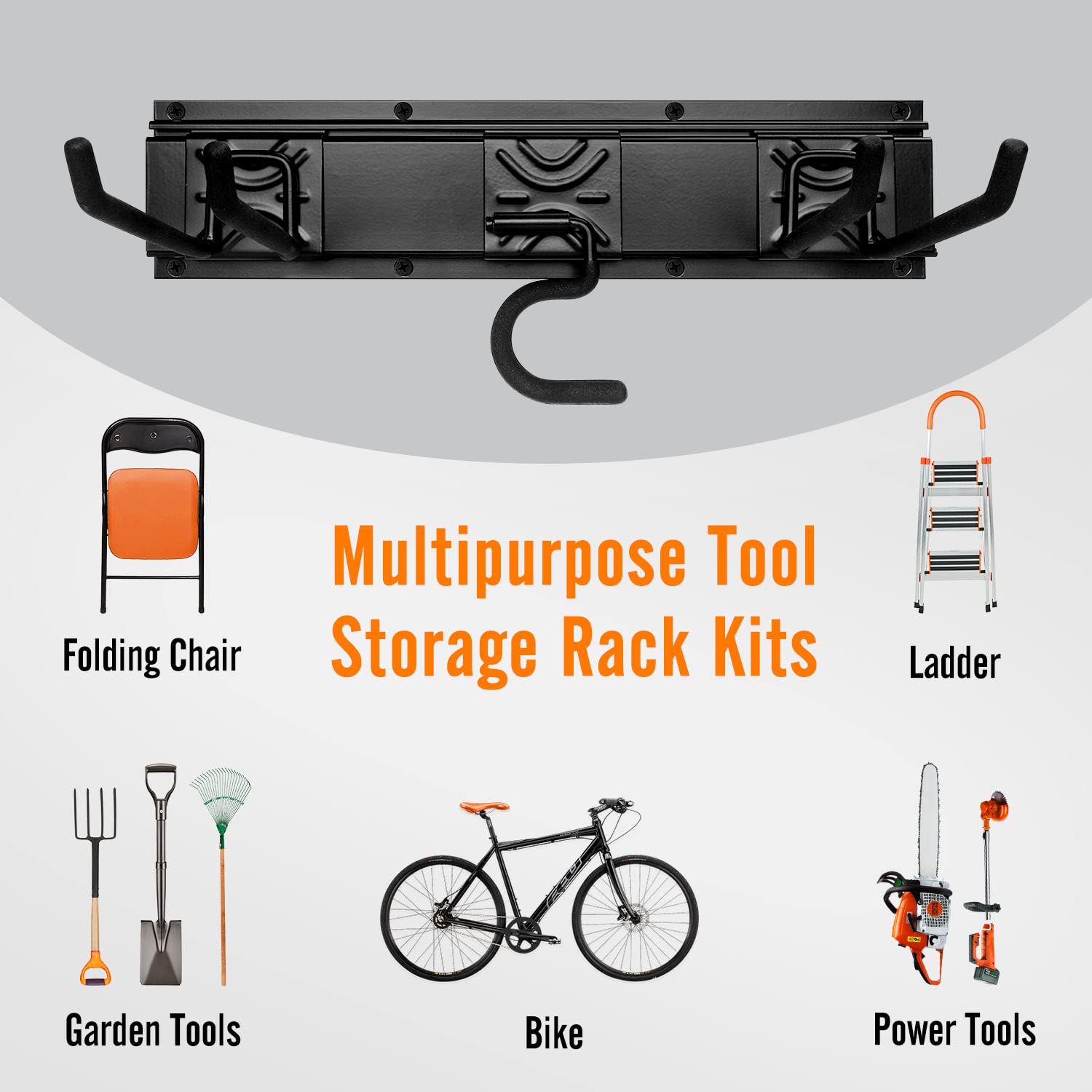 SMARTOLOGY Spare Bike Hook Hanger Rail Rack System