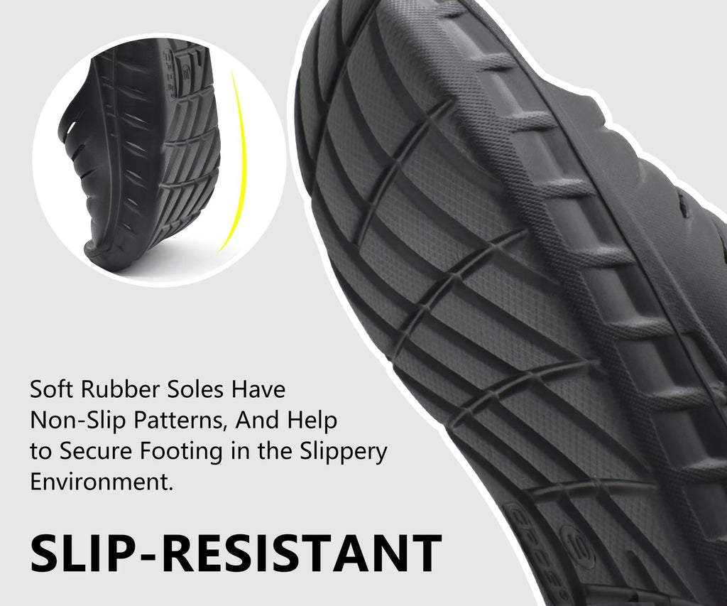 GPOS Mens Sport Recovery Sandals Plantar Fasciitis Thick Cushion Slides Sandals Lightweight Comfort Orthotic Slippers