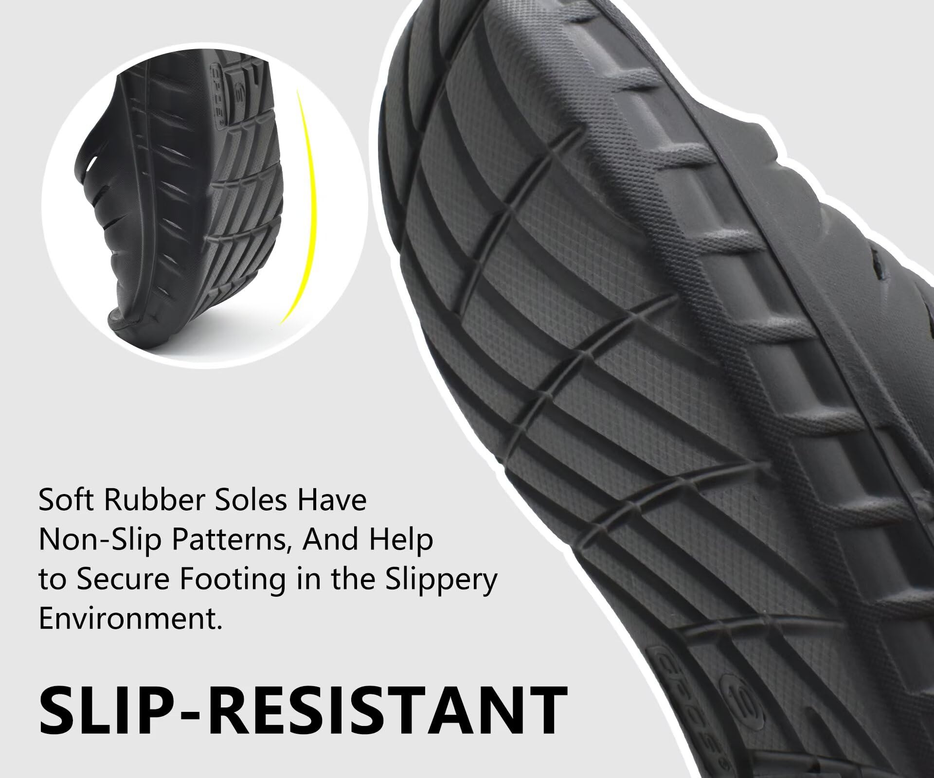 GPOS Mens Sport Recovery Sandals Plantar Fasciitis Thick Cushion Slides Sandals Lightweight Comfort Orthotic Slippers