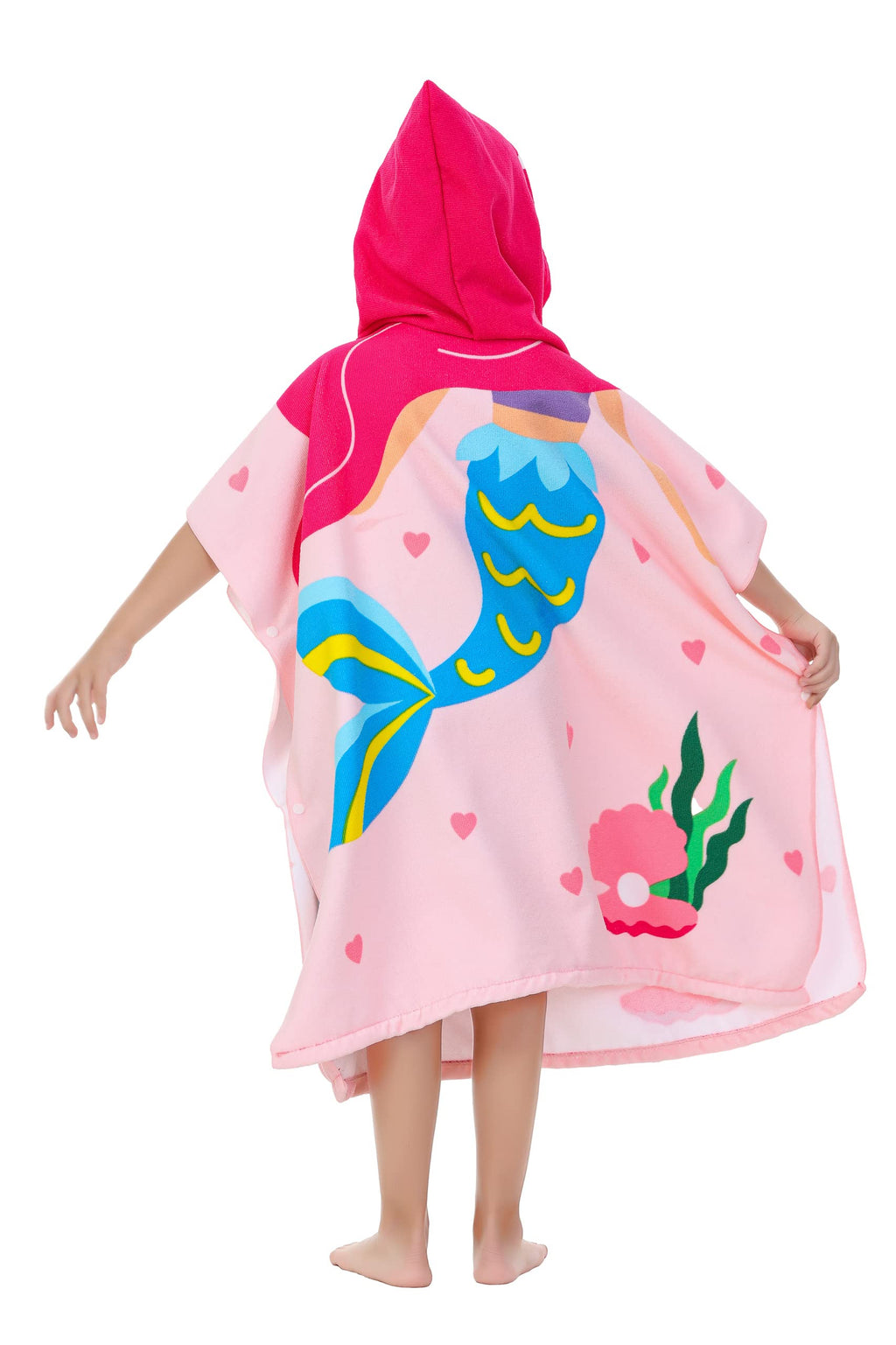 Soft Microfiber Swim Cover-ups for 3 to 10 Years Old Kids Hooded Bath Beach Poncho Towels (Alligator, Fits 3-10 Years)