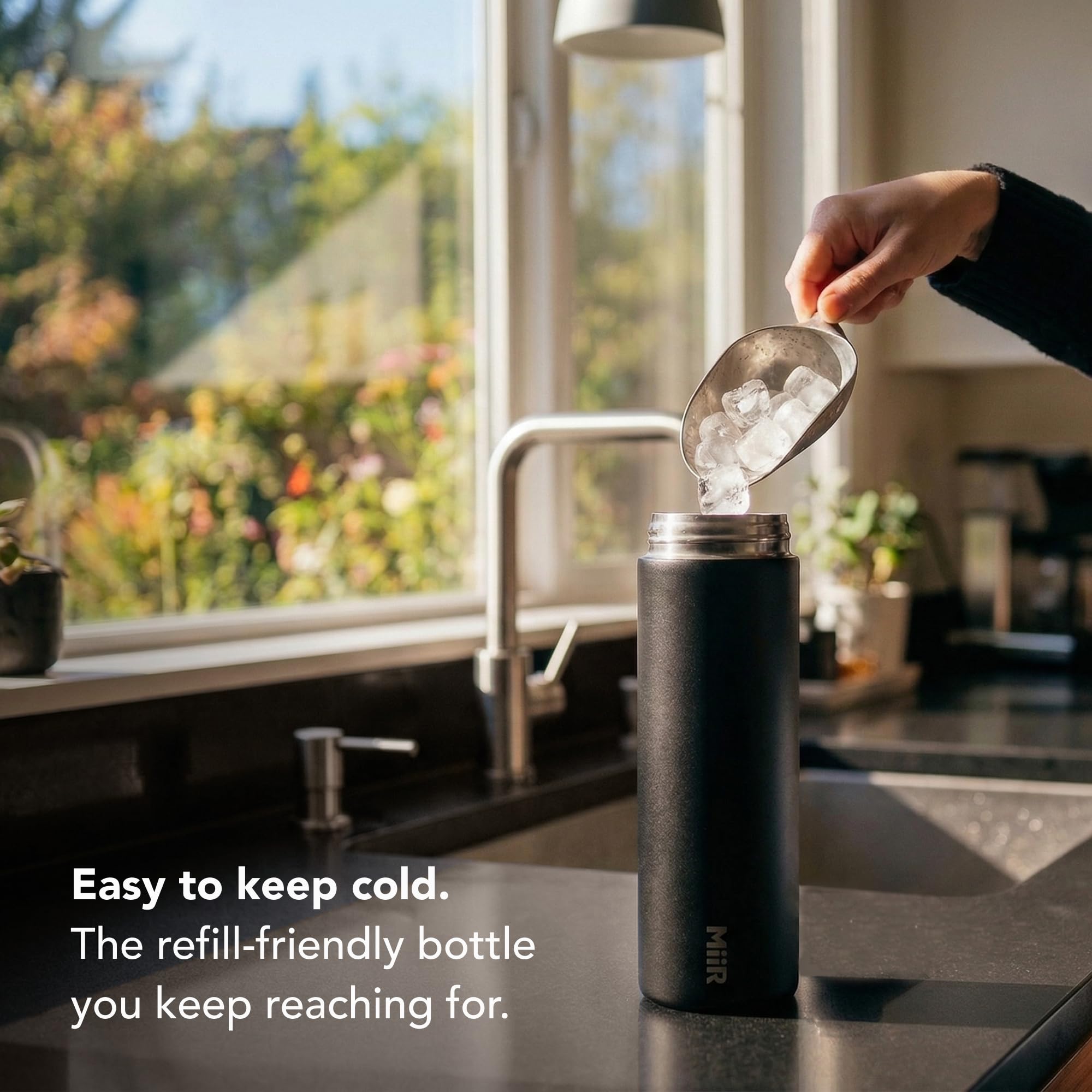 MiiR Wide Mouth Water Bottle - 20oz Insulated Water Bottle in Stainless Steel with Double Wall Vacuum Insulation, Leakproof Design, Keeps Drinks Hot or Cold | Stainless Steel with Double Wall Vacuum Insulation, Leakproof Design, Keeps Drinks Hot or Cold