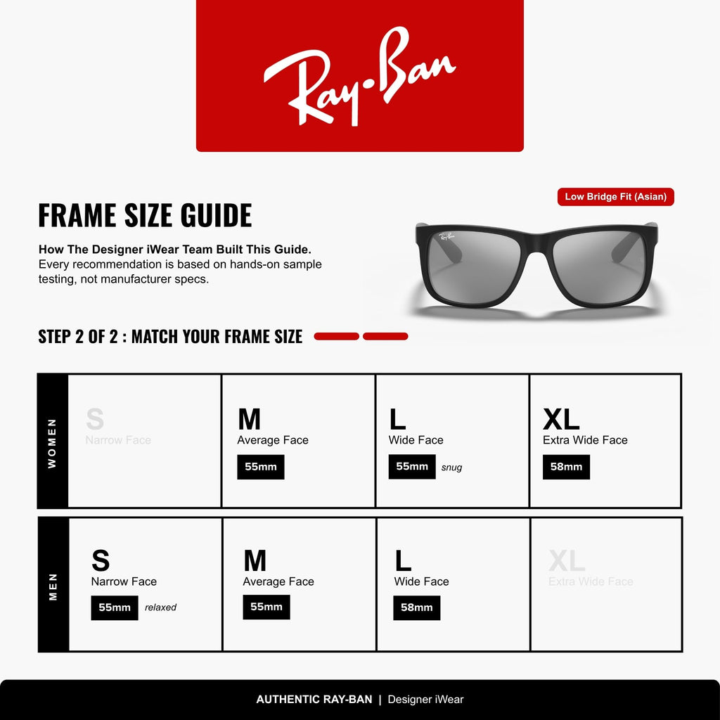 Ray-Ban RB4165F Justin Classic Square Sunglasses for Men