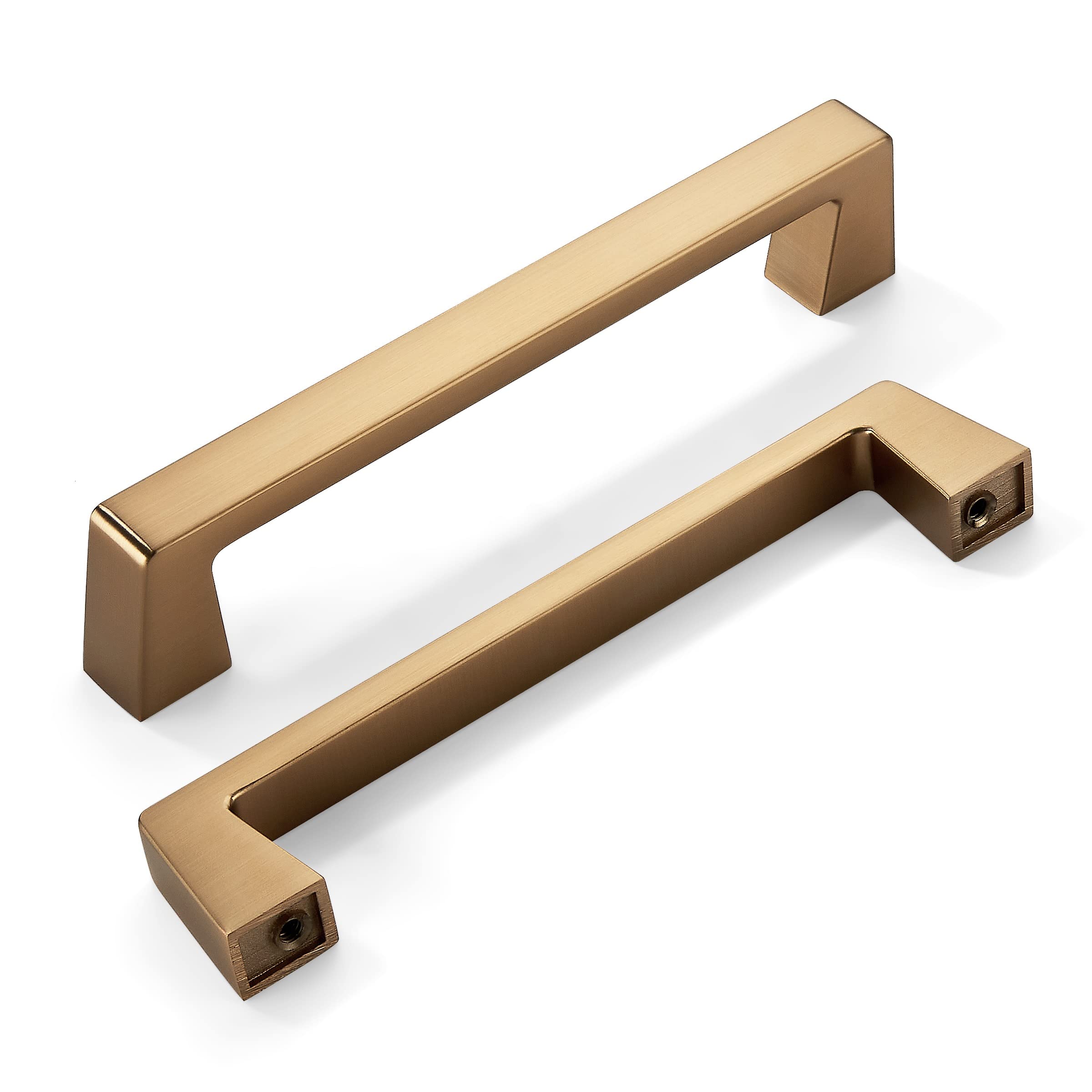 khtumeware 6 Pack 3 Inch(76mm) Kitchen Cabinet Handles Brushed Gold,Brushed Brass Cabinet Pulls Kitchen Cabinet Hardware, Furniture Pulls for Bathroom Cupboard Drawer Handles Dresser Pulls