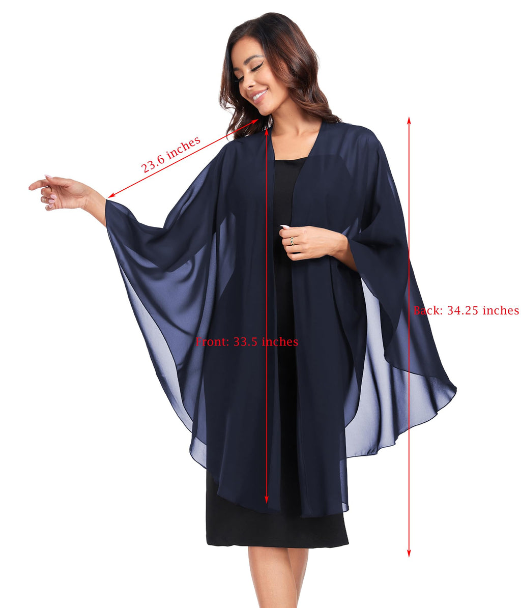 TONGFANTFL Shawls Wraps for Evening Wedding Party Chiffon Scarf Soft Bridal Wraps Wedding Guest Shawl Coverage