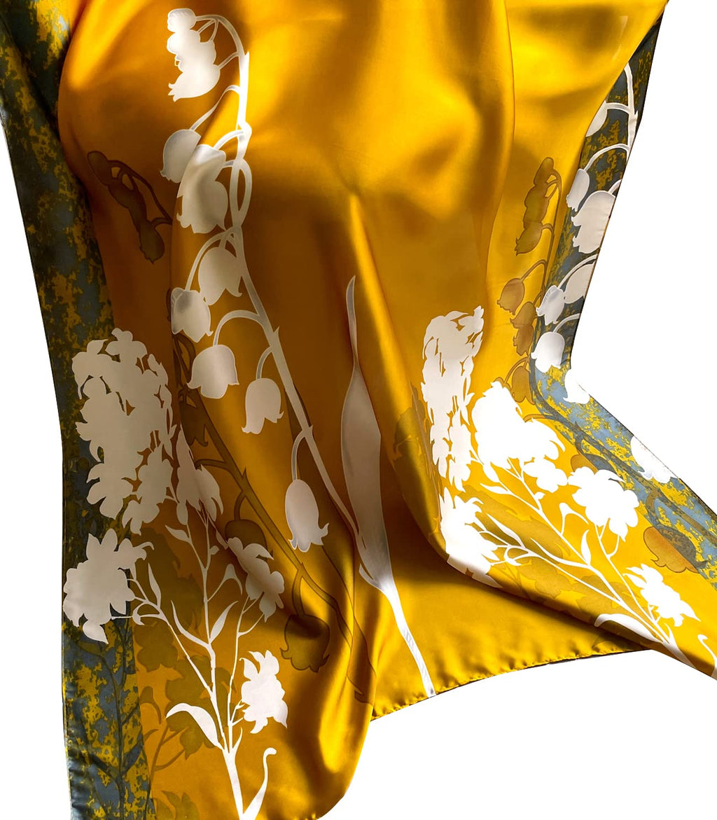 Womens 100% Large Mulberry Silk Scarf Long Satin Scarf Fashion Lightweight Wraps