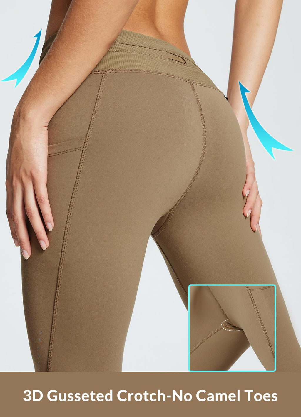 baleaf Women's Fleece Lined Leggings Water Resistant High Waisted Thermal Warm Winter Tights Ski Hiking Pants with Pockets
