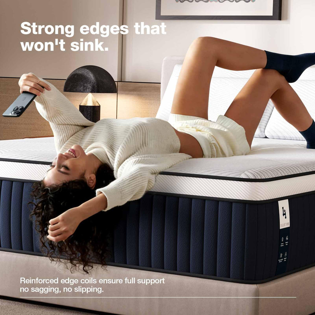 Queen Mattress, DIGLANT 14Inch Euro Top Memory Foam Hybrid Mattress, Medium Plush Feel Pocket Springs Queen Size Mattress for Pressure Relief, Edge Support Mattress in Box, CertiPUR-US, 60"*80"