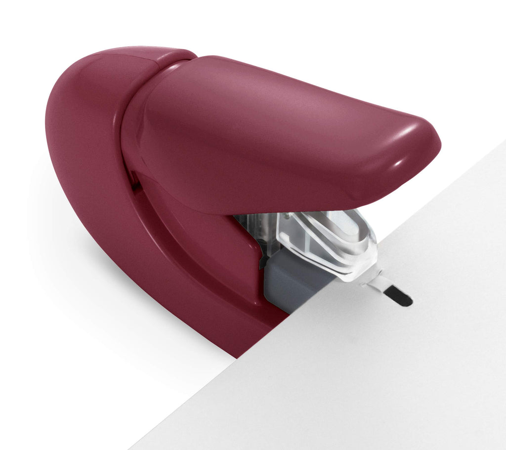 Plus Paper Clinch Compact Staple-Free Stapler, Blue Turquoise