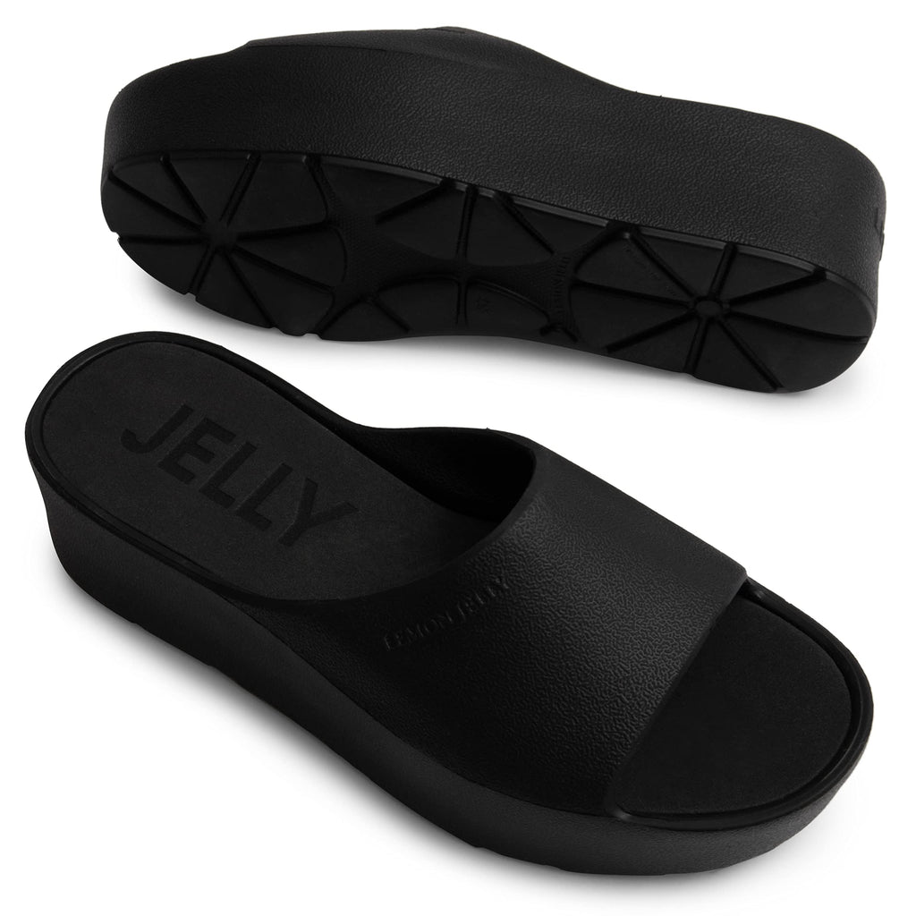 Lemon Jelly Women's Sunny Platform Sandals - Cute Water-Friendly Comfort Wedges for the Beach or Casual Wear - Super Lightweight Slip-On Flip Flops for Ladies