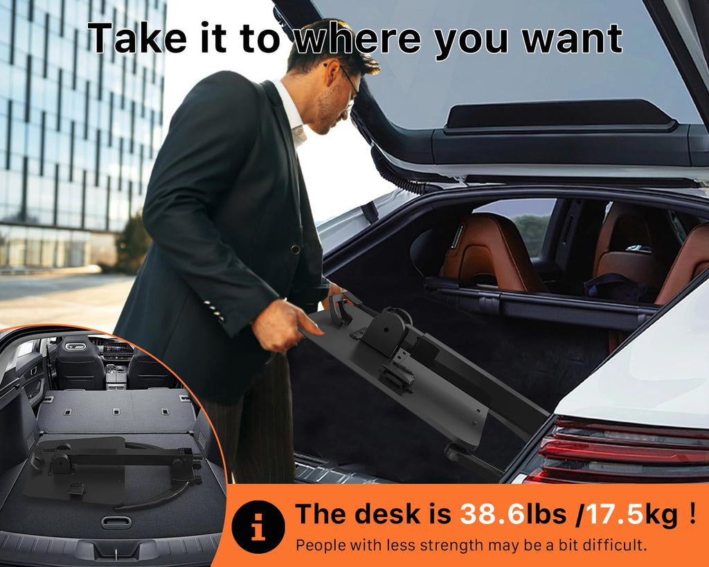 JOY worker Foldable Mobile Standing Desk, Height Adjustable Sit Stand Desk, 90° Tiltable Rolling Laptop Table, Portable Workstation with Non-Slip Mat for Home Office, Holds Up to 22lbs, Black