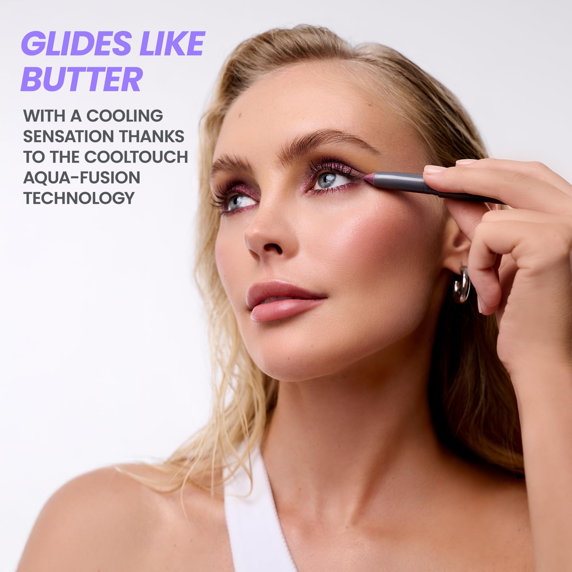 Wonderskin IYKYK Eyeshadow Stick - Longwear Eye Shadow Sticks, Budge-Proof and Waterproof Shimmer Eyeshadow Stick with Built-in Sharpener (Ash)