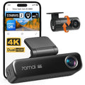 70mai 4K Dash Cam Front and Rear for Cars, STARVIS 2 IMX678 Super Night Vision & F1.7 Aperture, Dual HDR, Support 4G LTE & 5GHz Wi-Fi, Built-in 128GB eMMC, GPS, Voice Control, Parking Monitor (M800)