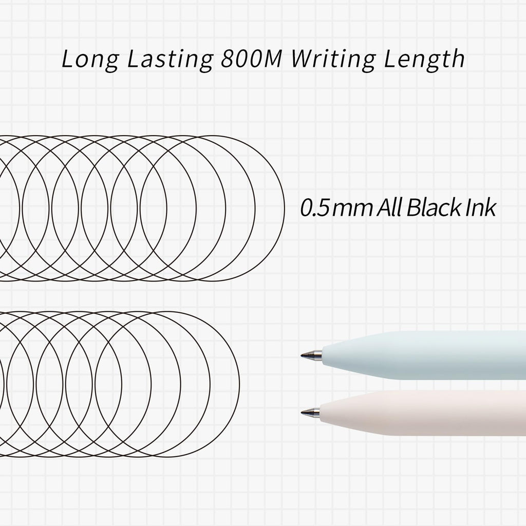 Kaco FIRST Gel Pens, Pack of 2 Pieces Cute Stationery Heart Pen Set with Extra 4 Black Refills Quick Drying Holiday Office Supplies (2 Colors)