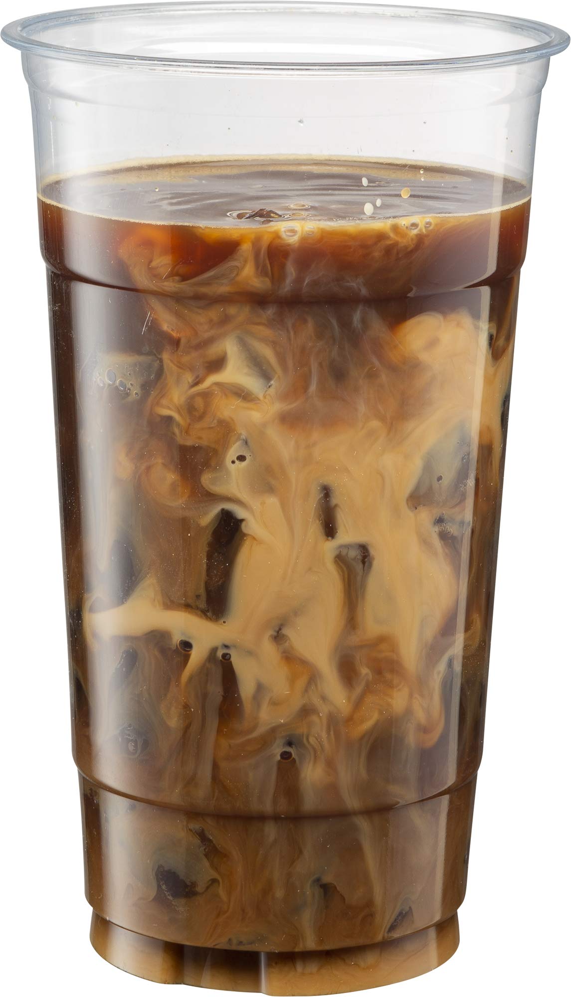 Crystal Clear PET Cups for Iced Coffee,Milkshake, Cold Drinks, Slush, Smoothy's, Slurpee, Ice cream, Dessert, Party's, Plastic Disposable Cups (50, 12 oz)