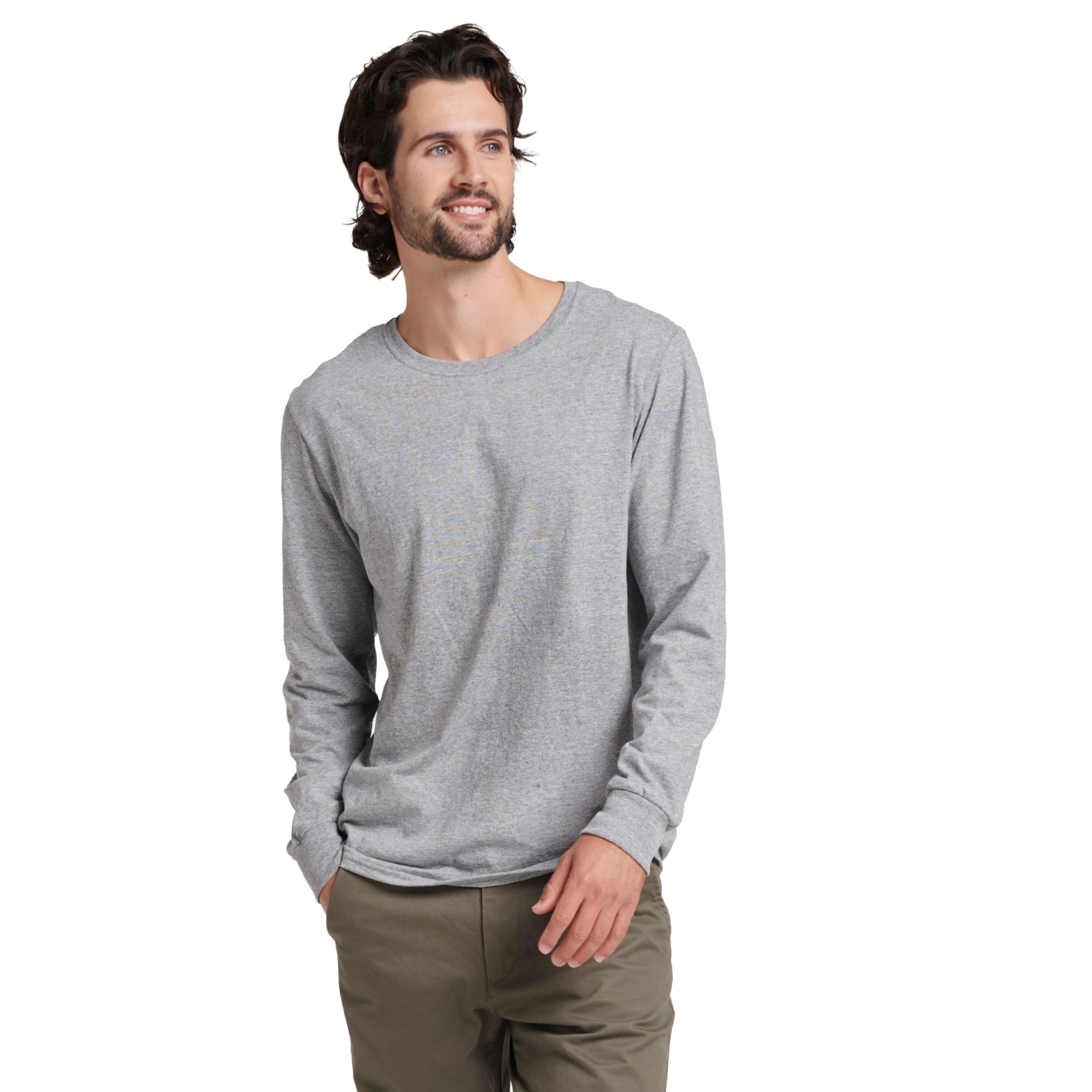 Russell Athletic Men's Dri-Power Long Sleeve Tees, Moisture Wicking, Odor Protection, UPF 30+
