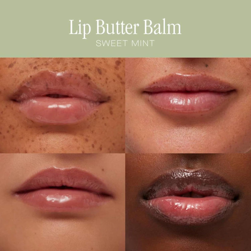 Summer Fridays Holiday Lip Butter Balm Set - Conditioning Vegan Lip Balm for Instant Moisture, Shine & Hydration - Includes Cherry, Sweet Mint & Pink Sugar (3 Count)