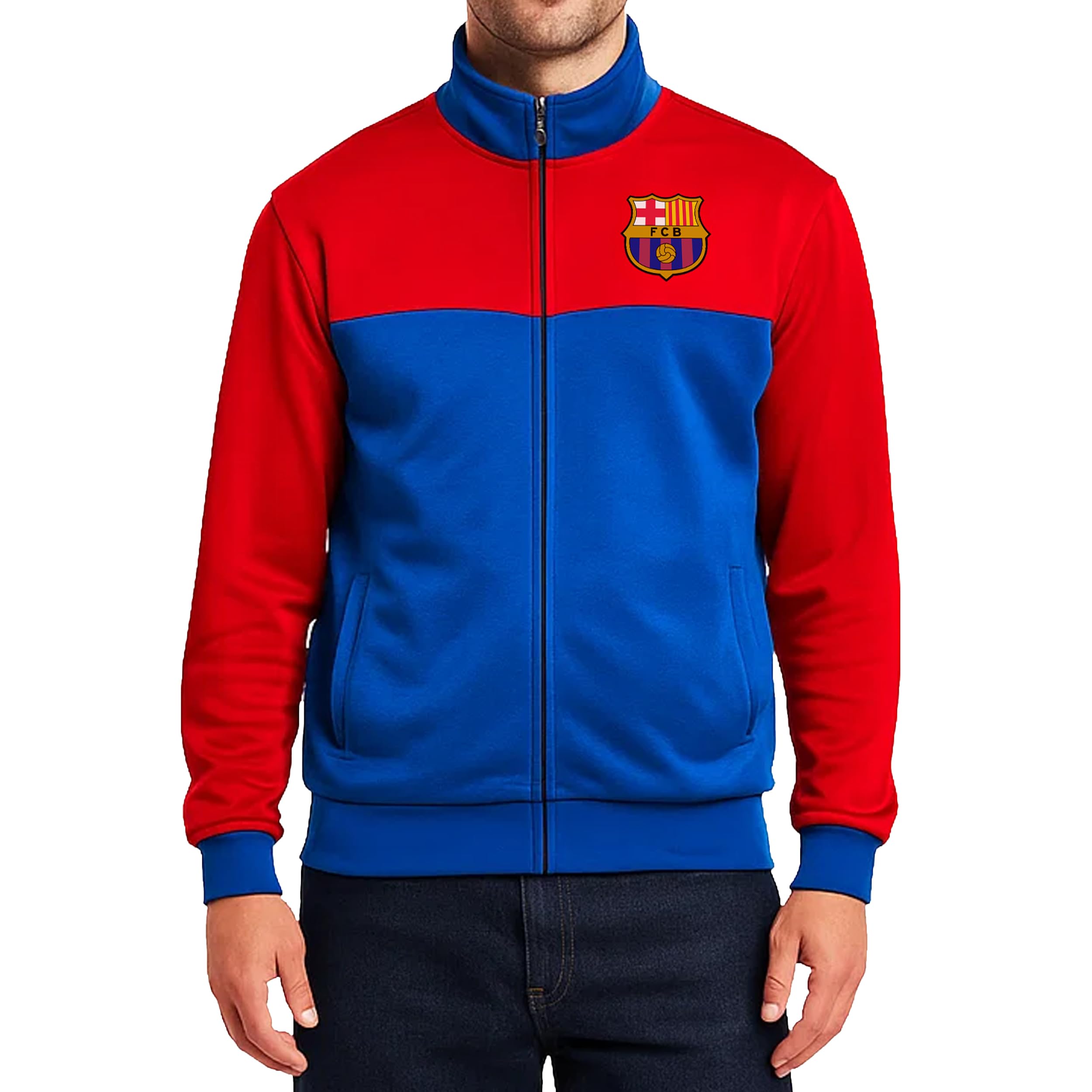 Icon Sports Officially Licensed FC Barcelona Soccer Track Jacket - Unisex Adult