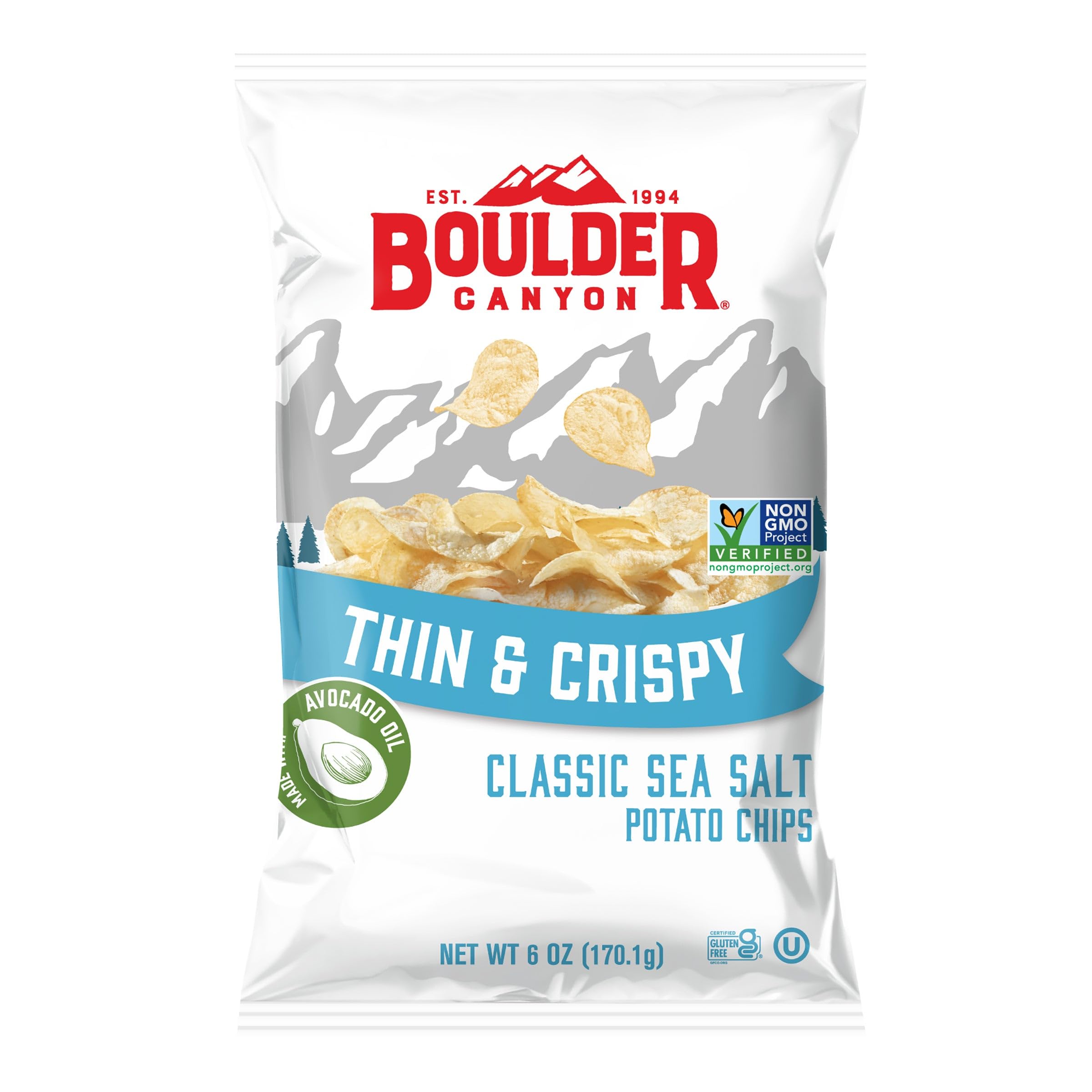 Boulder Canyon Boulder Batch Agave Sriracha Kettle Potato Chips, 5.25 oz - Pack of 12