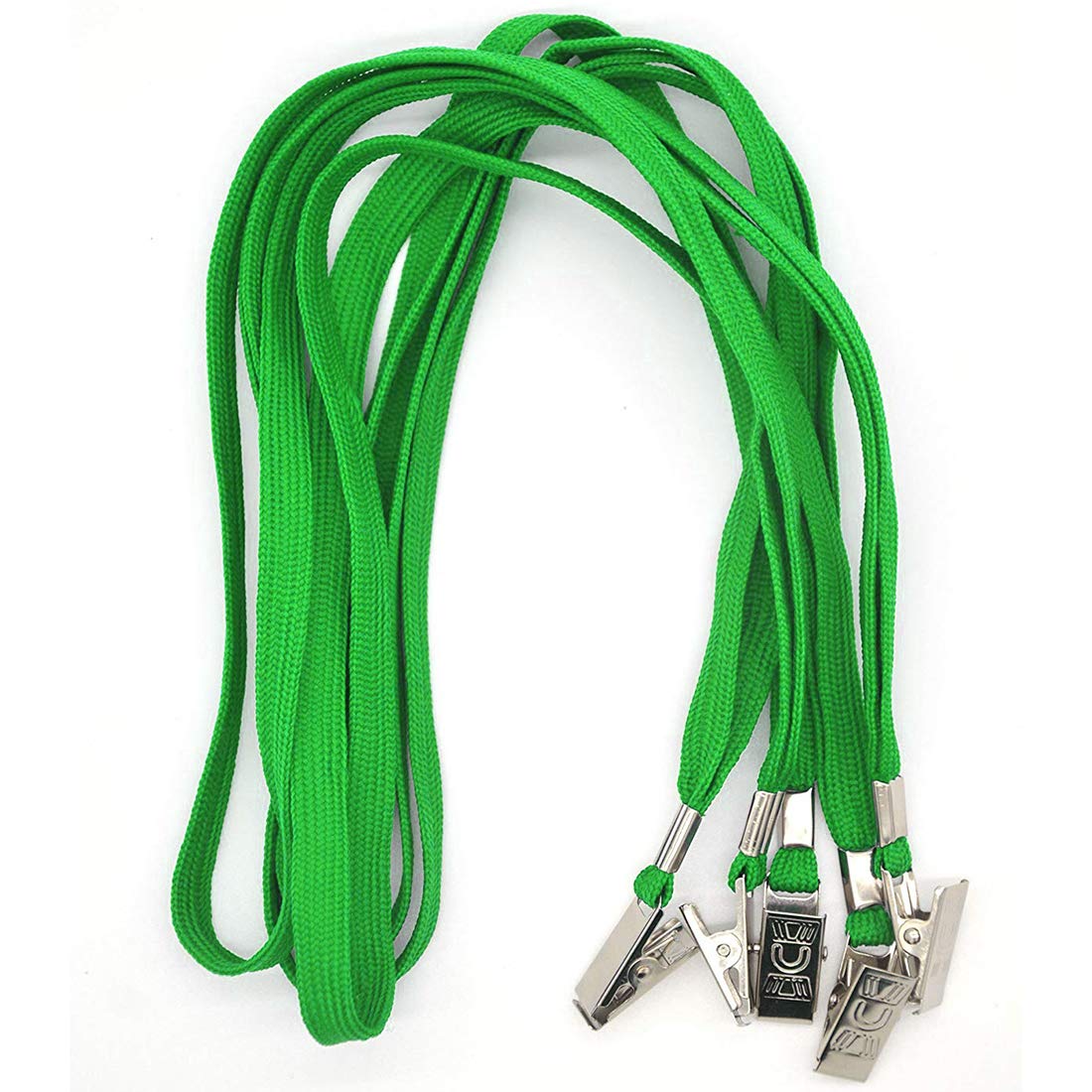 Bird Fiy Black Lanyards 100 Pack Bulk Badge Lanyards with Clip Neck Flat Lanyard with Badge Lanyard Bulldog Clip