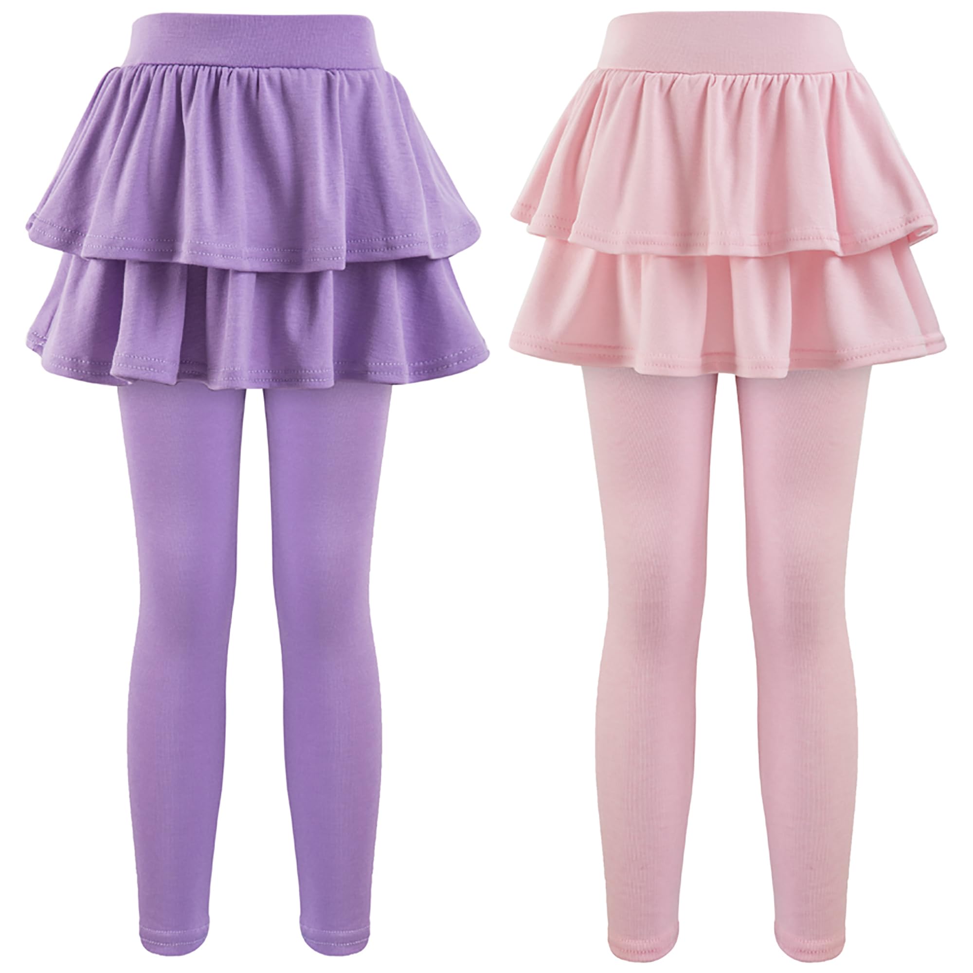 Girls School Uniform Pants Leggings with Skirts Stretch Warm Jegging 4-12 Years