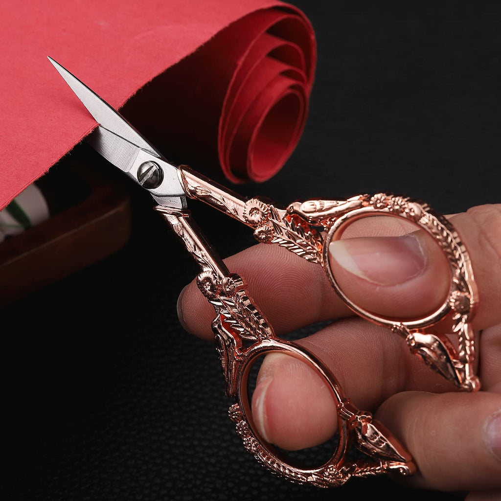 YOUGUOM Small Craft Scissors, Little Travel Sharp Embroidery Scissors All Purpose, Straight Tips Mini Sewing Shears, Precision Detail Thread Cutting Snips