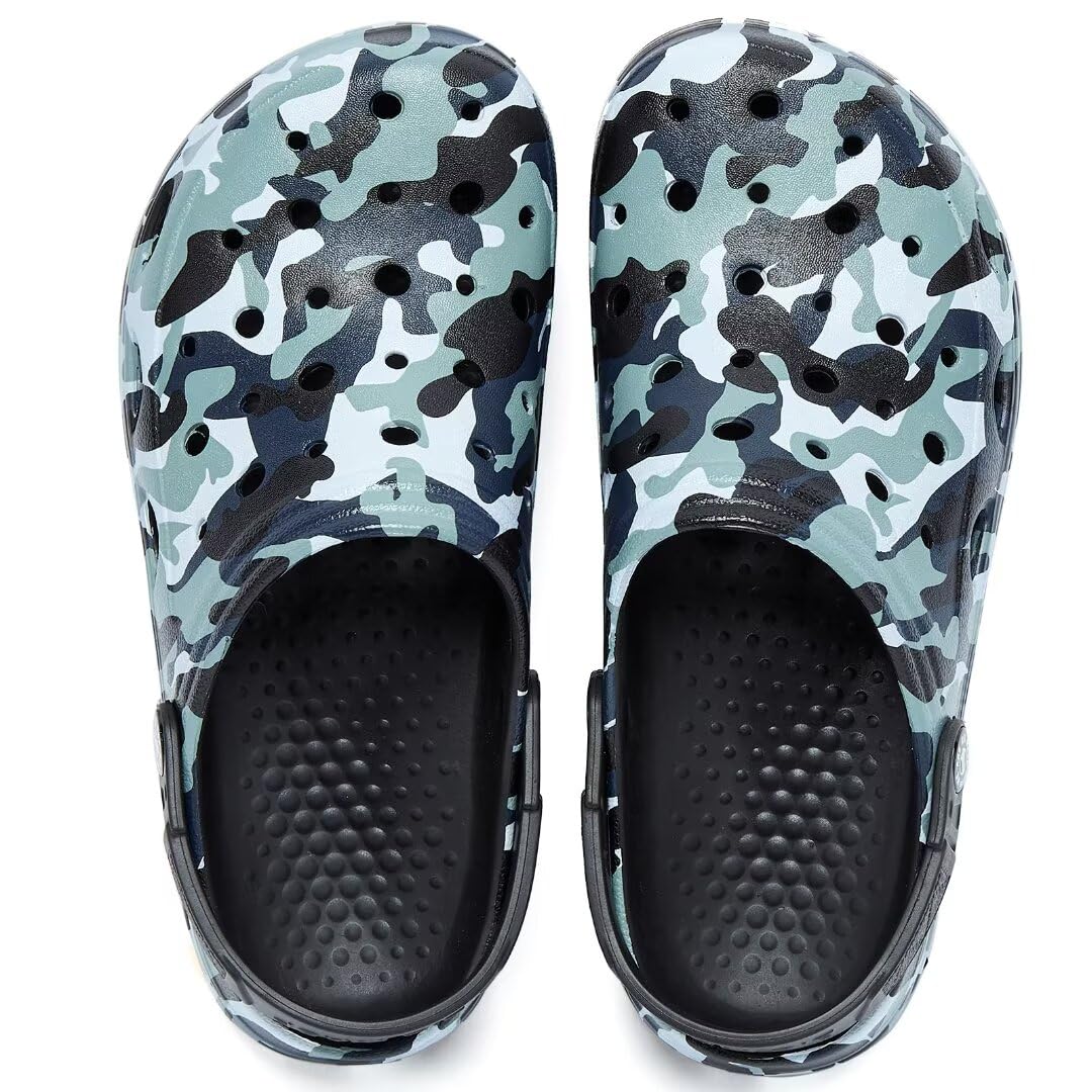 Kids Boys&Girls Black Camouflage Clogs Children's Beach Shoes Classic Marbled Tie Dye Clog Little Kid