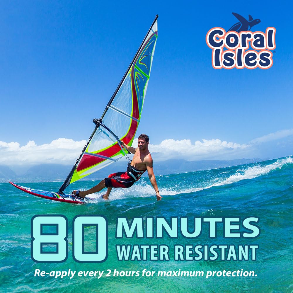 Coral Isles by Rocky Mountain Sunscreen | SPF 30 Lotion | Broad Spectrum UVA/UVB Protection | Hawaii Reef-Safe Act Compliant | Oxybenzone & Octinoxate Free | Water Resistant 80 Min. | 32 Fl Oz