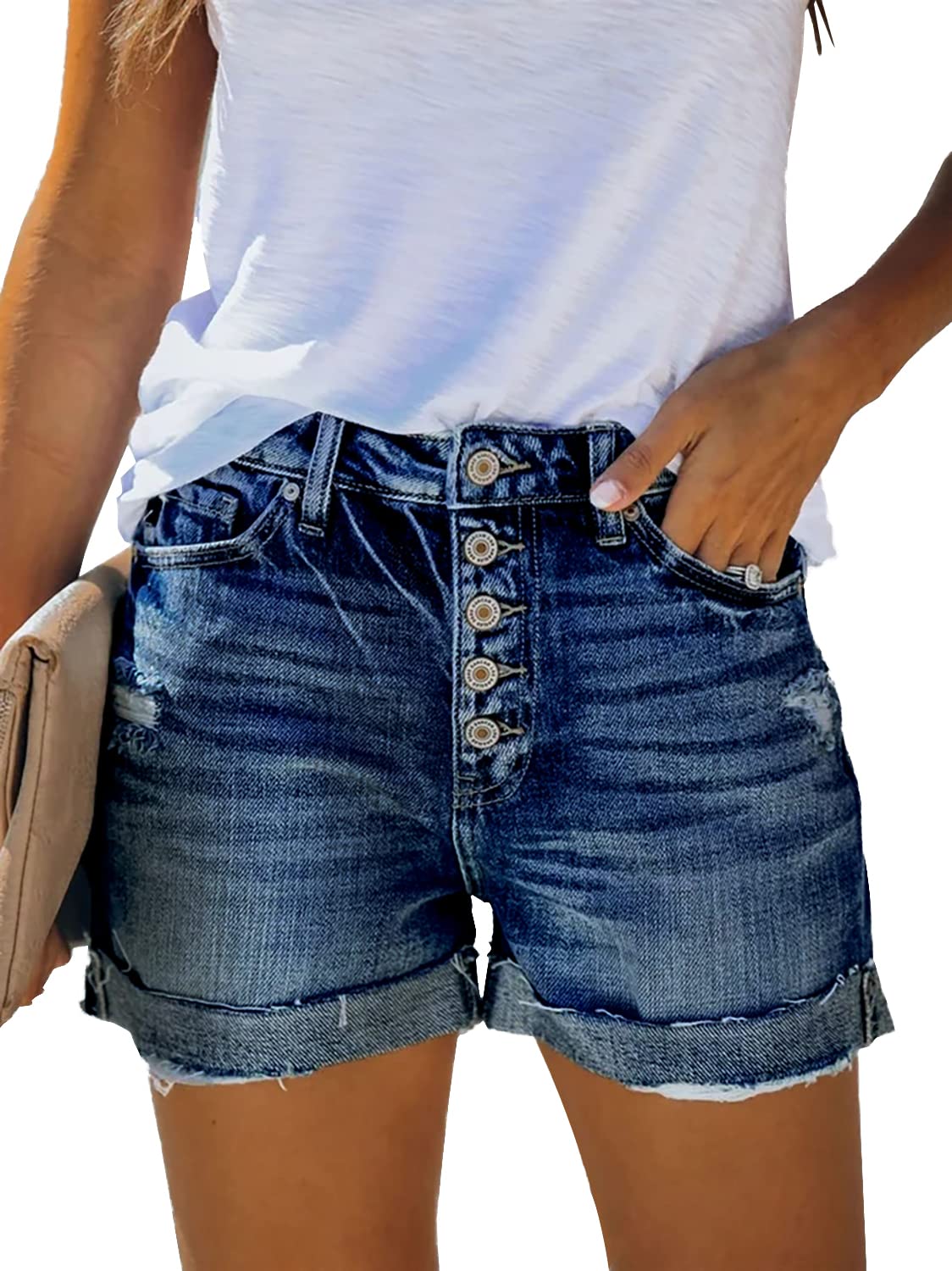 SANMM Jean Shorts Womens Summer Stretchy Denim Casual Hot Short Jorts 2026