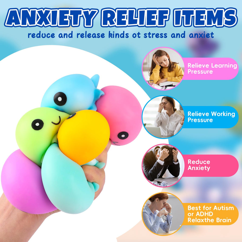 24 Pack Slow Rising Ice Cube Squishy Stress Balls，Stress Cube for Adults Kids , Bulk Taba Squish Fidget Toys, Square Squeeze Toy for Classroom Prizes, Mini Nice Cube Squishy for Party Favors
