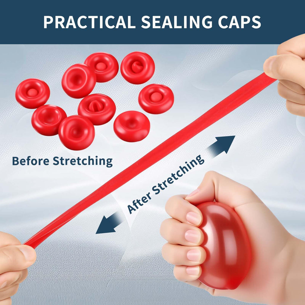 Zonon 10 Pieces Caulk Cap Caulk Saver Finishing Tool Tube Covers Tube Caps for Sealing and Preserving, Red