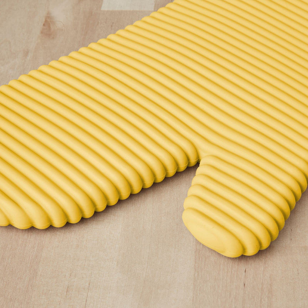 KITCHENAID Ribbed Soft Silicone Oven Mitt 2-Pack Set, 7.5"x13", Aqua Sky