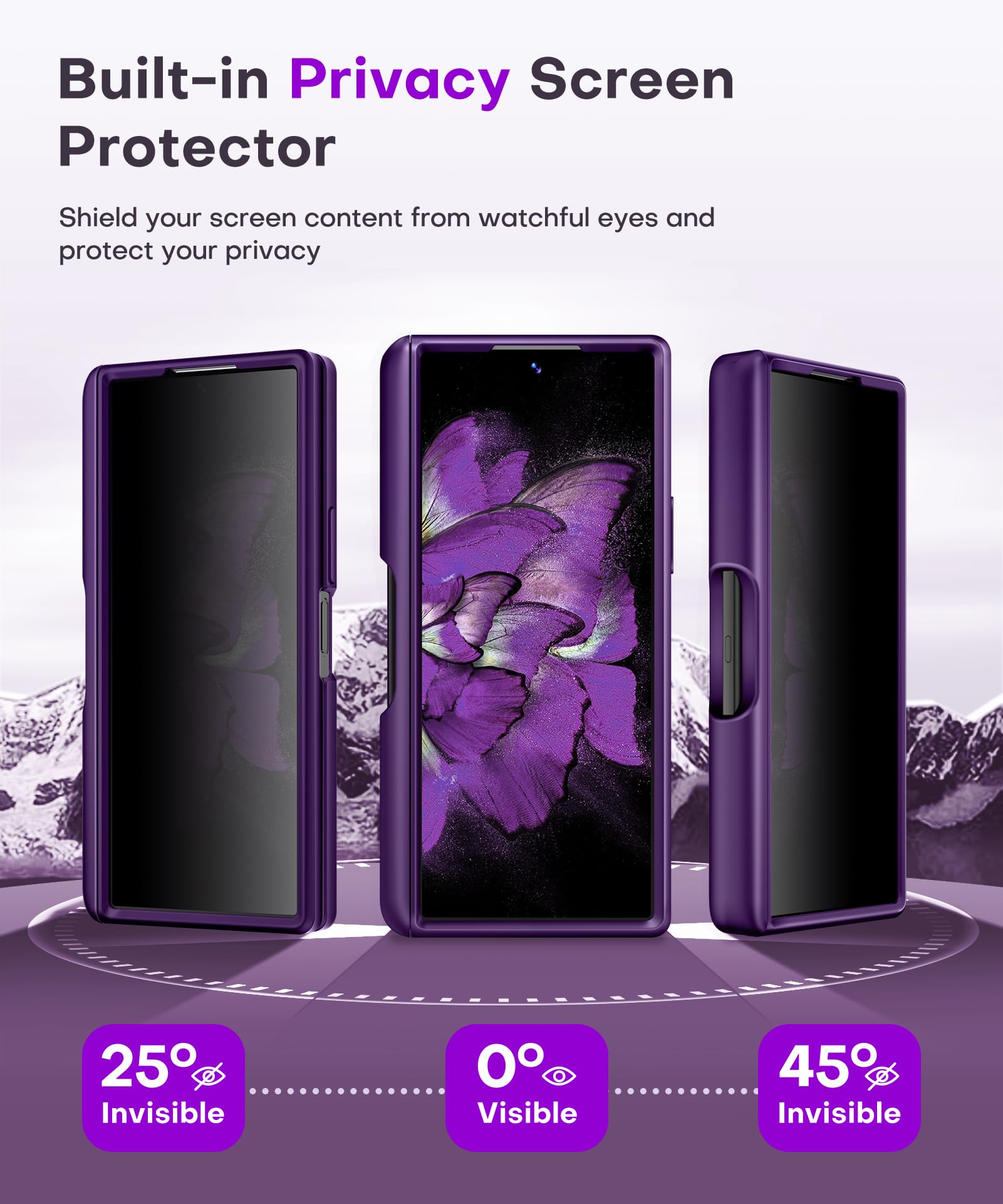 BERFY for Z Fold 6 Case with Screen Protector, [Compatible with MagSafe] Built-in Kickstand & S Pen Slot & Hinge Protection, Full Body Shockproof Phone Case for Samsung Galaxy Z Fold 6, Blue