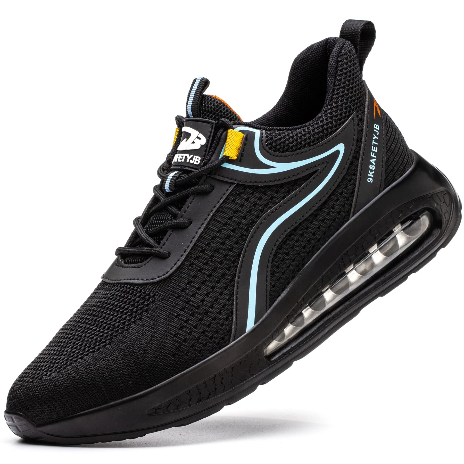 XUNRUO Safety Work Shoes for Mens Womens, Breathable Safety Steel Toe Athletic Sneakers, Lightweight Construction Carpenter Shoes
