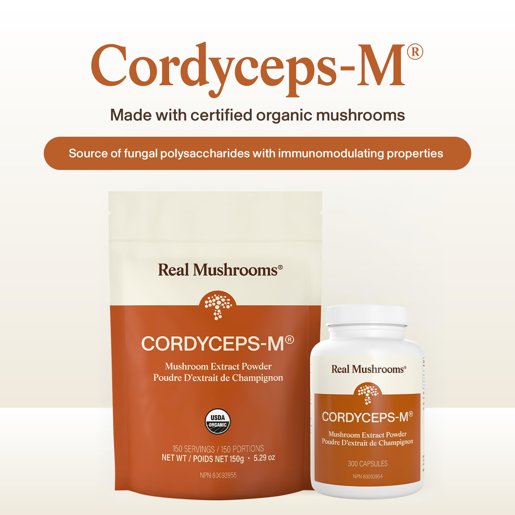 Real Mushrooms Supplement Capsules - Cordyceps Mushroom Powder Rich in Beta Glucans - Mushroom Pills Cordyceps for Energy and Performance - Vegan, Non-GMO, No Grain Fillers, 120 ct