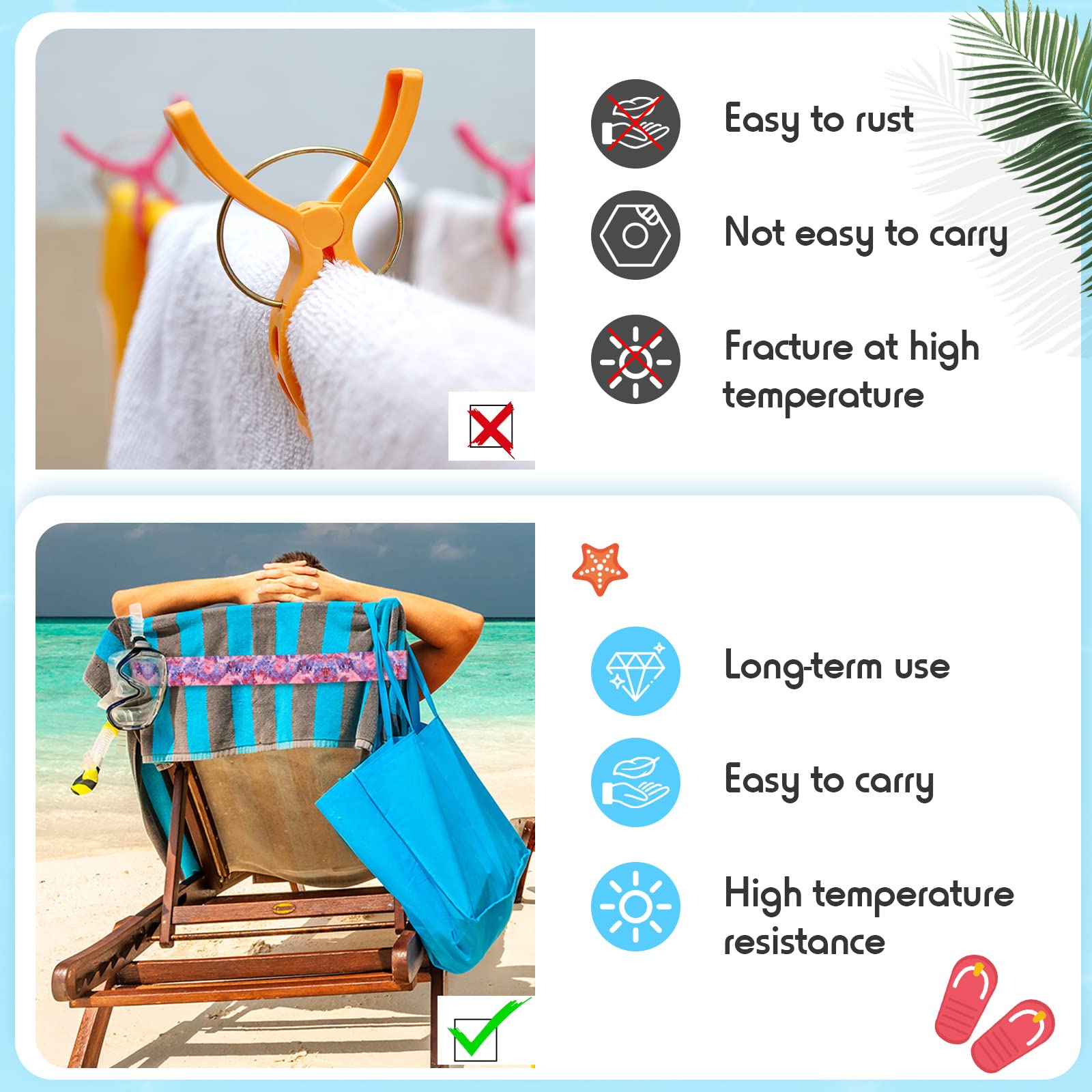 Boao 4 Pack Towel Bands for Beach Chair, Pool & Cruise Essentials, Elastic and Windproof, Towel Chair Clips Lounge Strap Holder, Cruise Ship Accessories (American Flag)