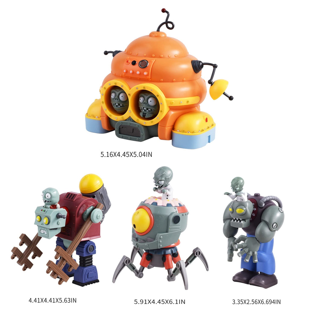 ROLOSO Plants and Zombies Toys Figures vs Peashooter Party Favors Birthday Decorations Supplies Plush Sets Playset Series 2 PVZ Kids Games Books Zomboss Gargantuar with Storage Box