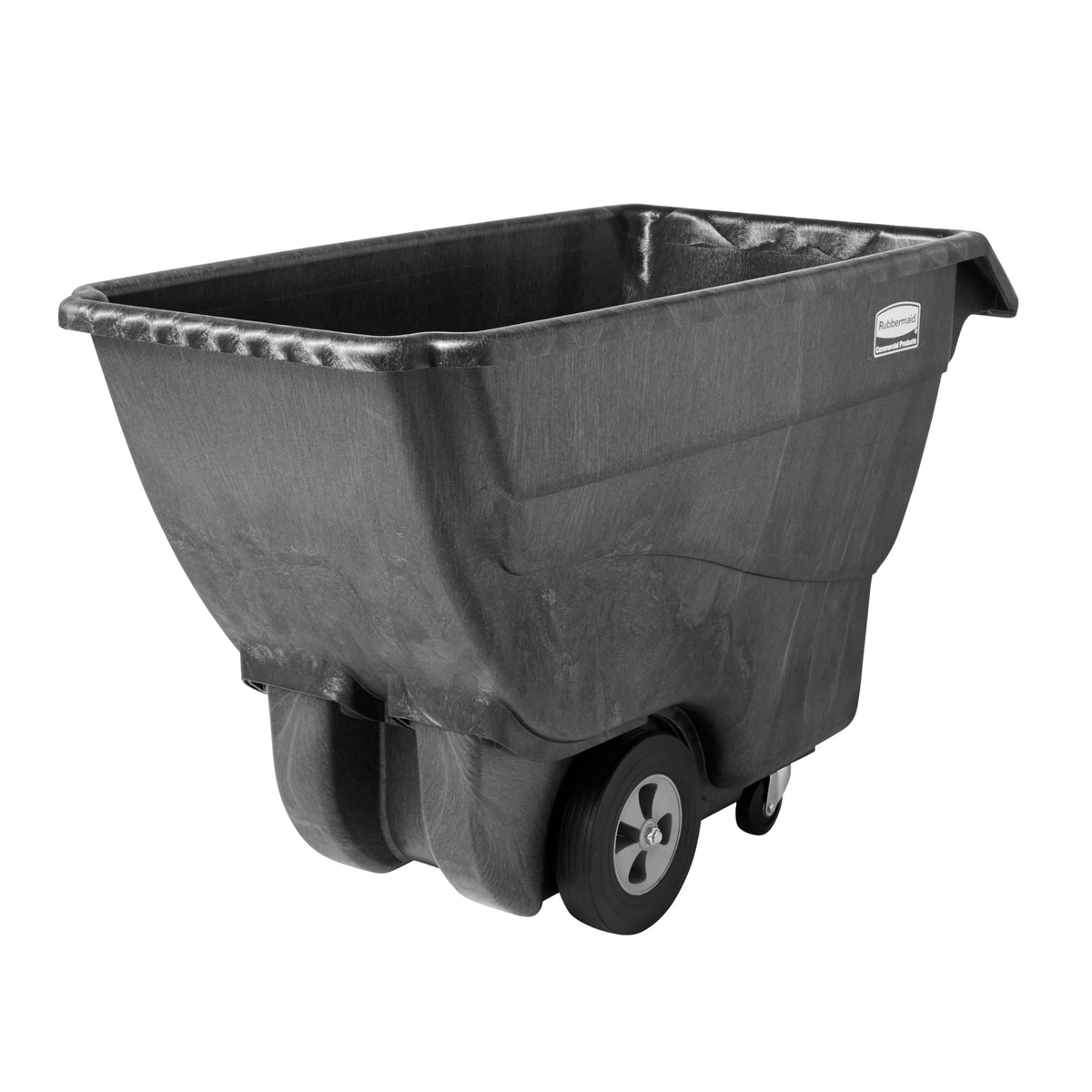 Rubbermaid Commercial Products Tilt Truck, 1 Cu Yd, 2100lb Cap, Black