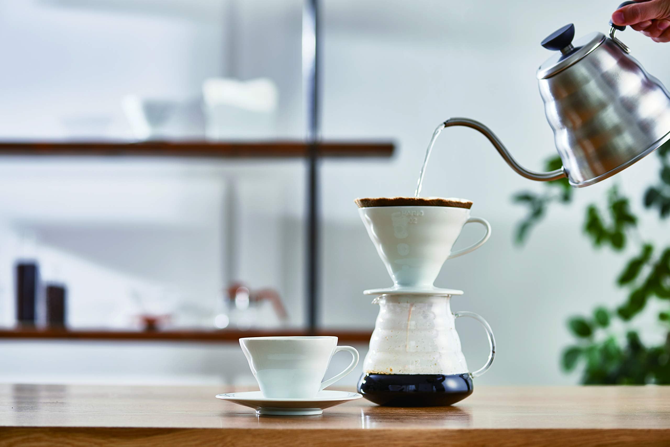 Hario V60 Ceramic Coffee Dripper, Size 02, Red