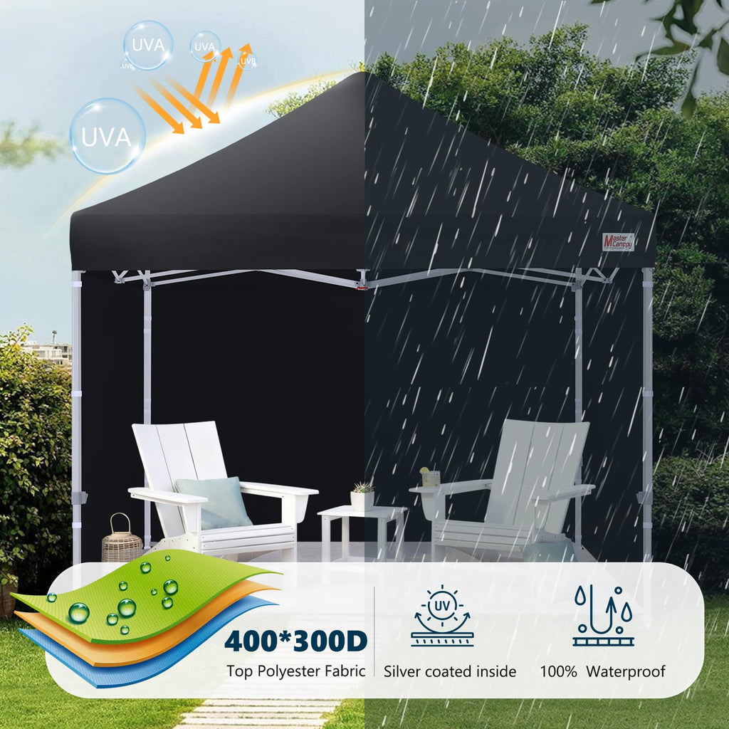 MASTERCANOPY 10x10 Premium Heavy Duty Pop Up Commercial Instant Canopy with Sidewalls(10x10 Blue)