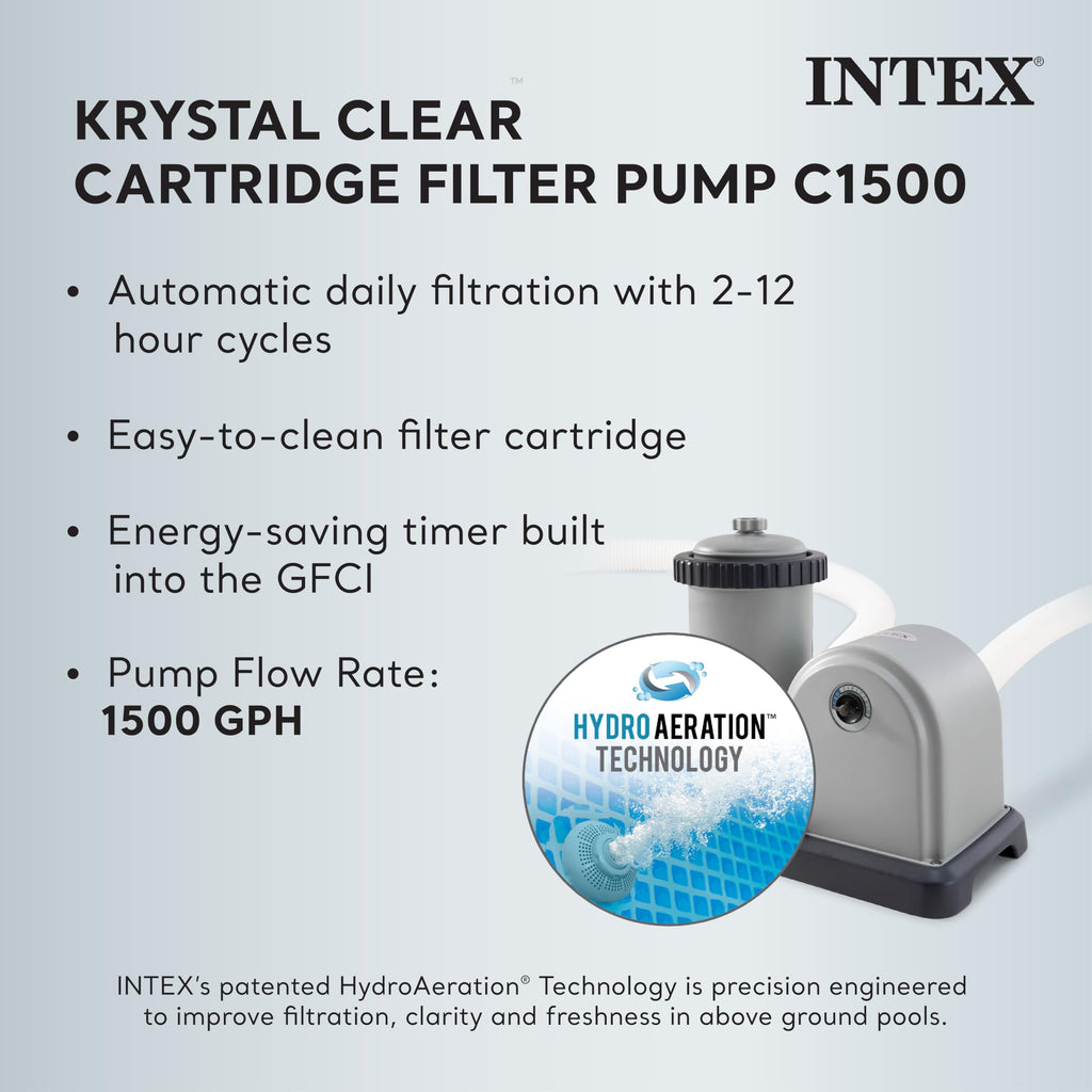 INTEX 26700EP 10Ft X 30In Prism Frame Premium Above Ground Swimming Pool (Pump Not Included)