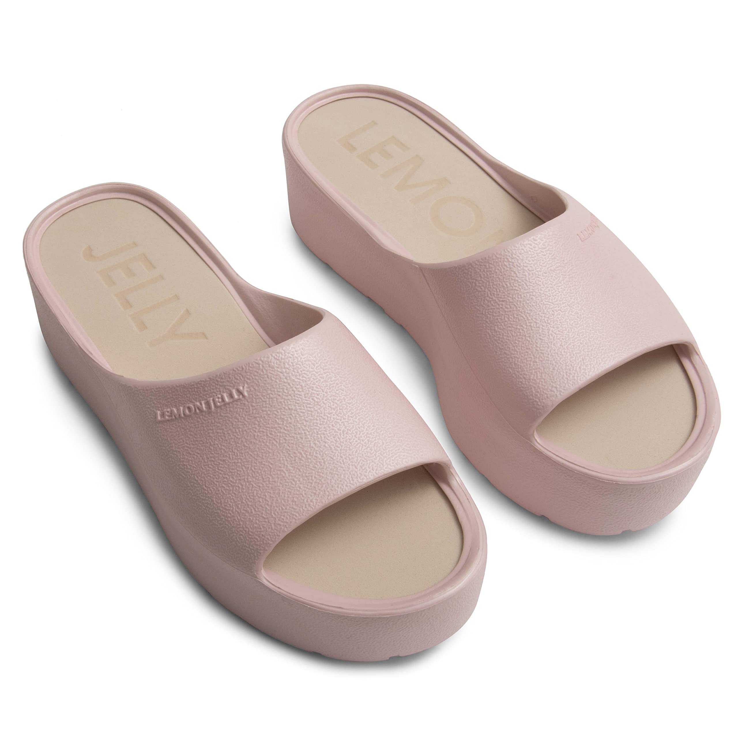 Lemon Jelly Women's Sunny Platform Sandals - Cute Water-Friendly Comfort Wedges for the Beach or Casual Wear - Super Lightweight Slip-On Flip Flops for Ladies