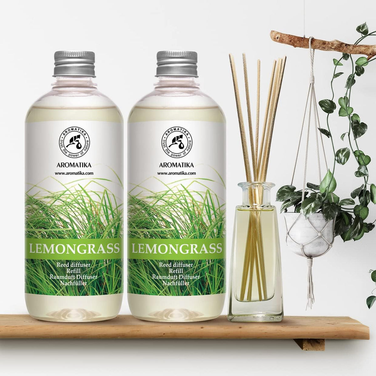 Vanilla Diffuser Refill w/Natural Essential Vanilla Oil 6.8 Fl Oz - Intensive - Fresh & Long Lasting Fragrance - Reed Diffuser Oil Refill Vanilla - for Aromatherapy - SPA - Home - Office - Fitness
