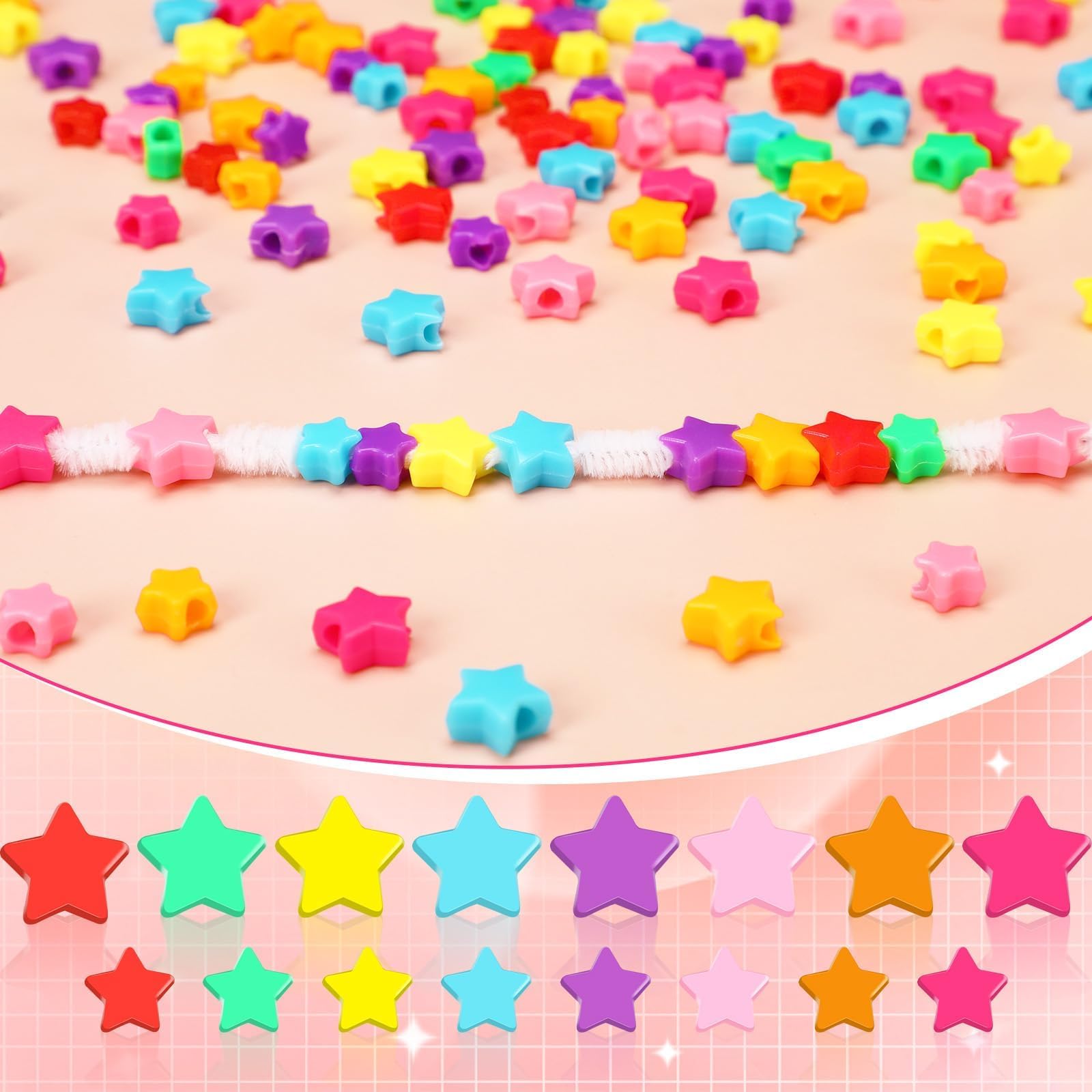 Augshy 700PCS White Letter Beads Alphabet Beads for Making DIY (6mm) | Premium Acrylic Cube Shape, Ideal Bracelets and Keychains, Large Hole Design for Easy Paracord Threading
