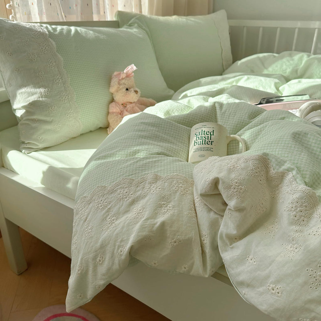Pink Flower Duvet Cover Twin Chic Floral Print Ruffle Duvet Cover Cotton Lace Comforter Cover Country Style Floral Bedding Set Romantic Ruffle Comforter Cover Flower Bedding Cover with 2 Pillowcases