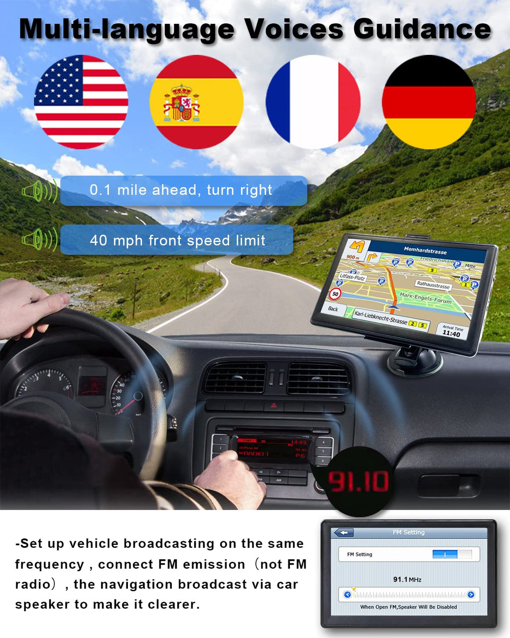 OHREX N700 GPS Navigator for Car Truck RV, Truck GPS Commercial Drivers,Large 7”Trucker GPS,Latest 2026 Map with Free Lifetime Updates,Custom Routing,Driver Alerts
