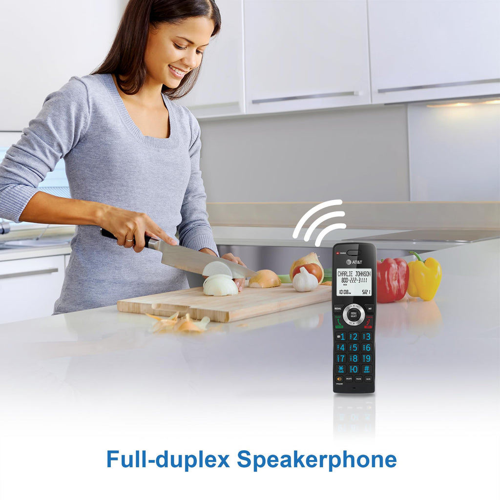 AT&T Landline Home Phone with Call Blocker, Caller ID/Call Waiting, Full-Duplex Handset Speakerphone, Backlit Keypad & Display, Rechargeable Battery, ECO Mode, DECT 6.0: GL2101-11