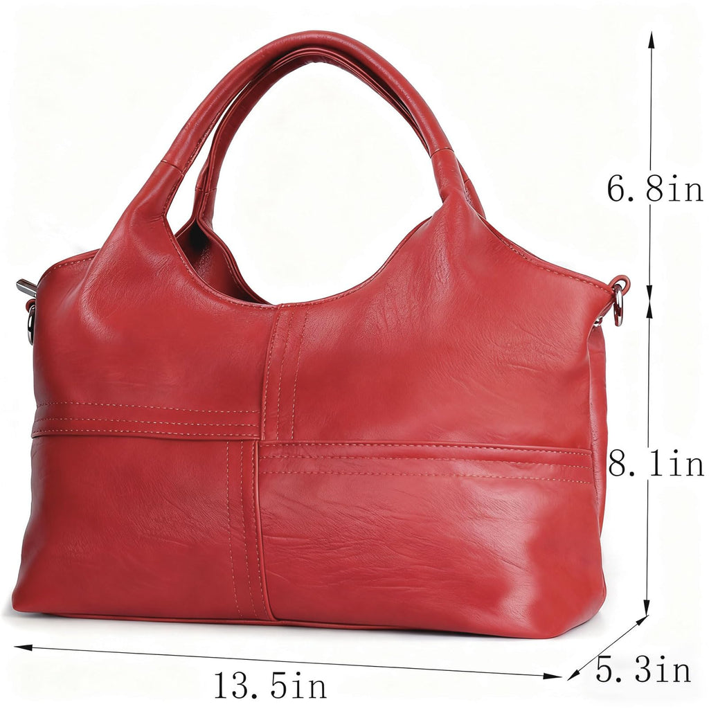 KOGTLA Medium Vegan Leather Purses for Women with Detachable Satchel Strap, Ladies Handbags, Tote Hobo Bags with Two-Handle