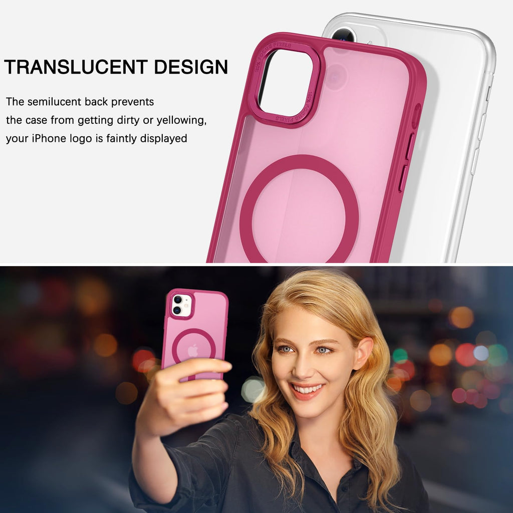 BENTOBEN for iPhone 11 Phone Case, Phone case for iPhone 11 Magnetic Case [Compatible with Mag Safe] Translucent Matte Slim Shockproof Anti-Fingerprint Protective Cover for iPhone 11 6.1’’ Black