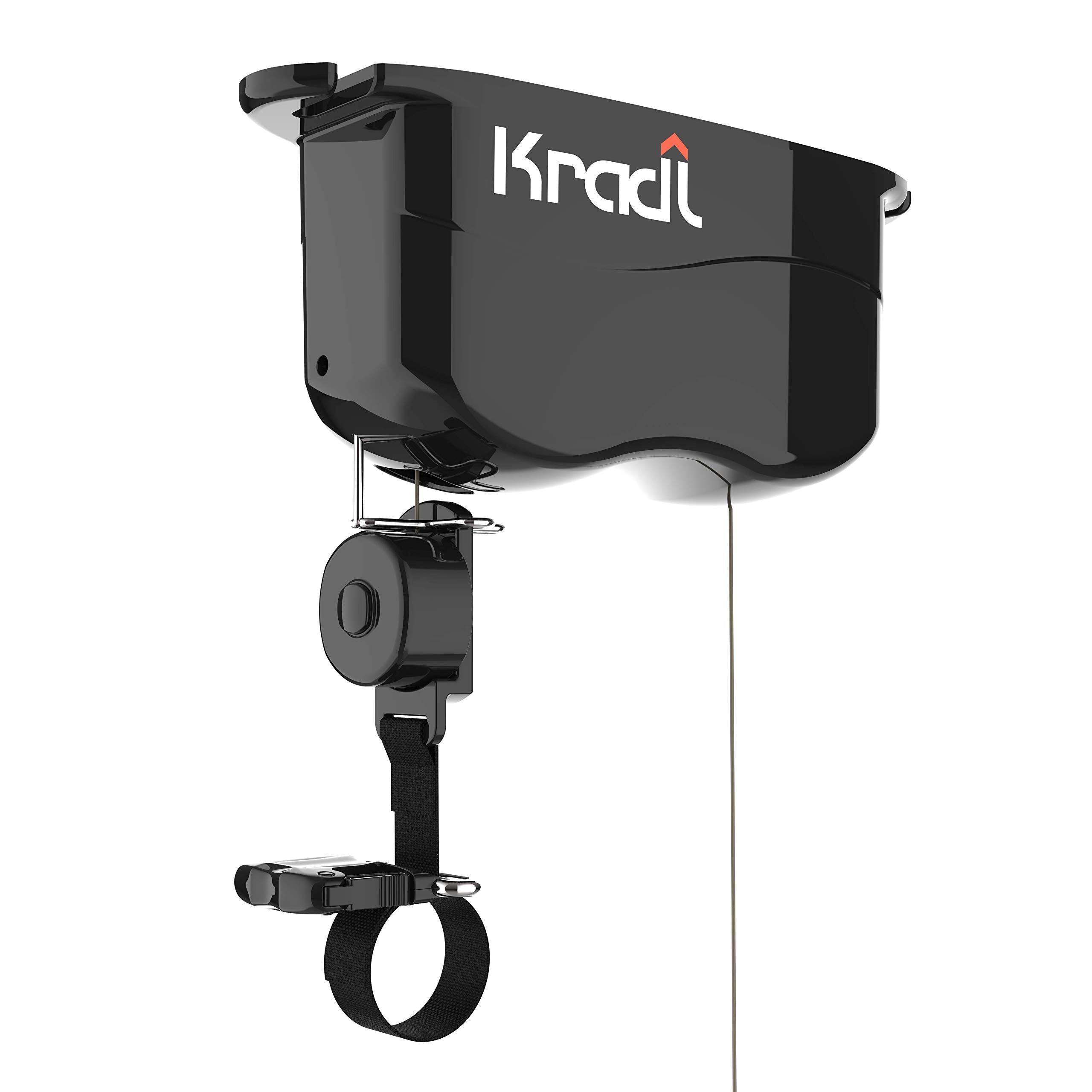 Kradl - Ceiling Mount Bike Lift and Rack. Bicycle Storage Hoist Without Electricity, Clumsy Ropes or Pulleys.